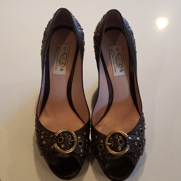 Oscar de la Renta Tulah Grommet Wedge - Picture 2 of 6